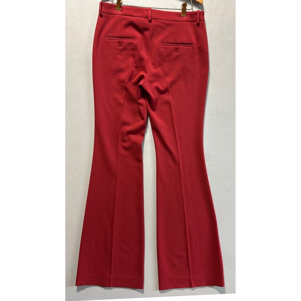Michael Kors Maroon Red Bell Bottom Slacks Dress Pants Size 8 Flare Leg Ttousers - Picture 8 of 8